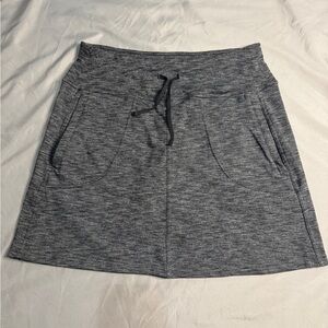 Kuhl Heather Gray Mini Skirt with Drawstring Waist